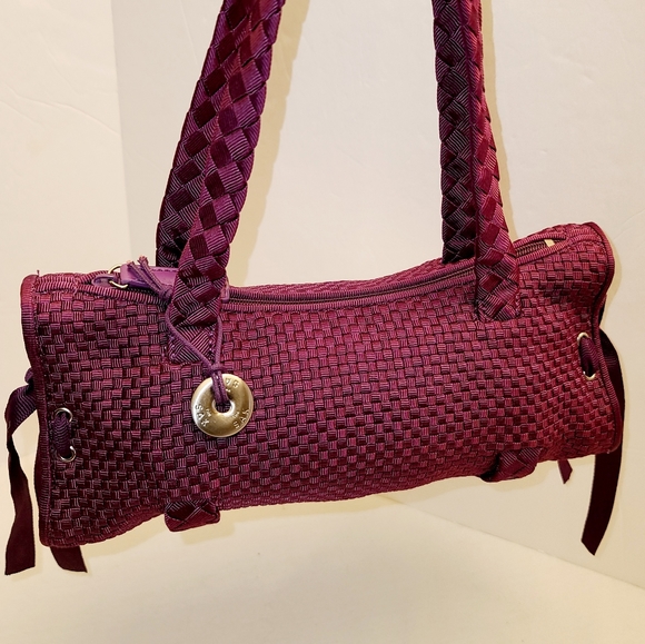 The Sak purple crocheted NWOT barrel purse - Picture 4 of 16